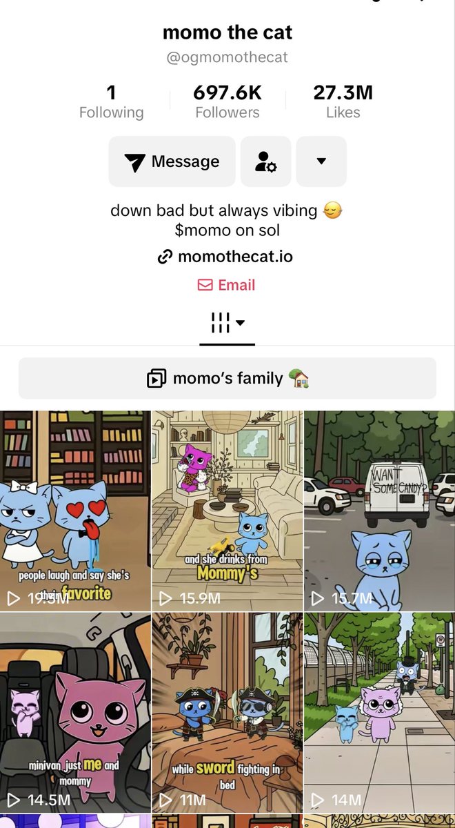 mackless_'s tweet image. 🚨🚨$MOMO 4 month recap 🚨🚨

If this is the first of these posts you’re  seeing, every month I like to give current and future $MOMO holders a progress update as we work towards becoming the largest animated cat IP in the world

Let’s start with some month-over-month (MoM)…