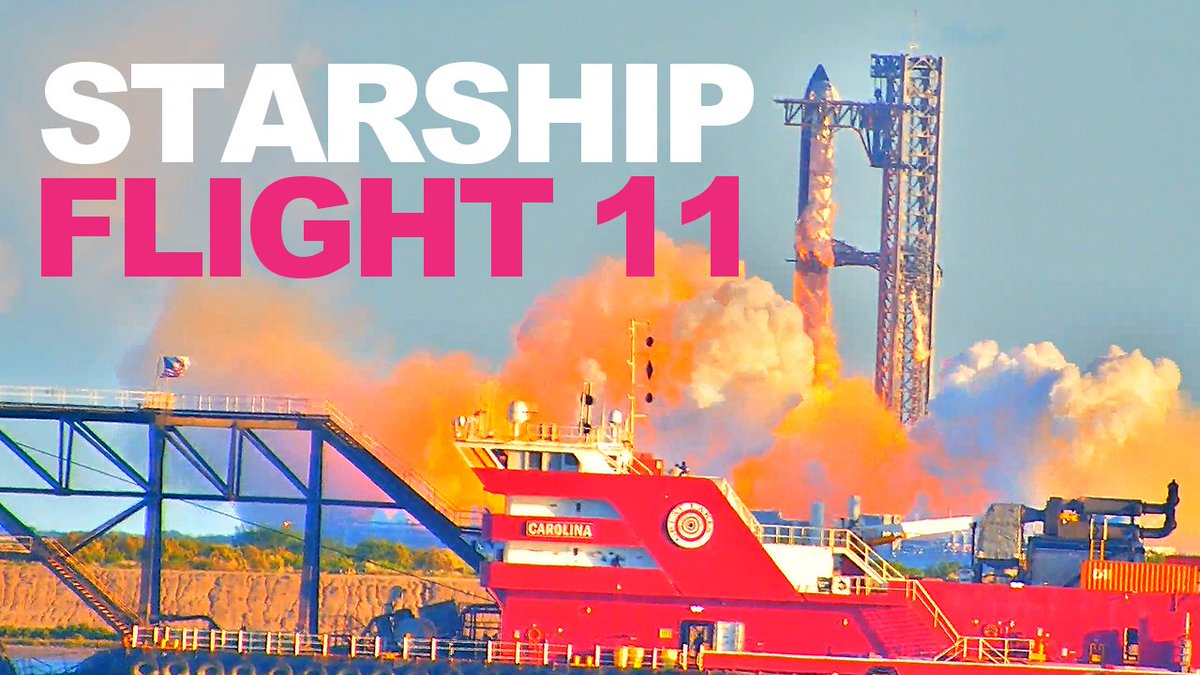 Check out my edit over on <a href="/jessica_kirsh/">🌻 Jessica Kirsh</a>'s channel of <a href="/SpaceX/">SpaceX</a> Starship Flight 11 showing the roll out, stacking and first few minutes of the launch as viewed from <a href="/KirshCam/">KirshCam</a> located in Port Isabel.

⬇️🚀⬇️
youtube.com/watch?v=r3KpfB…