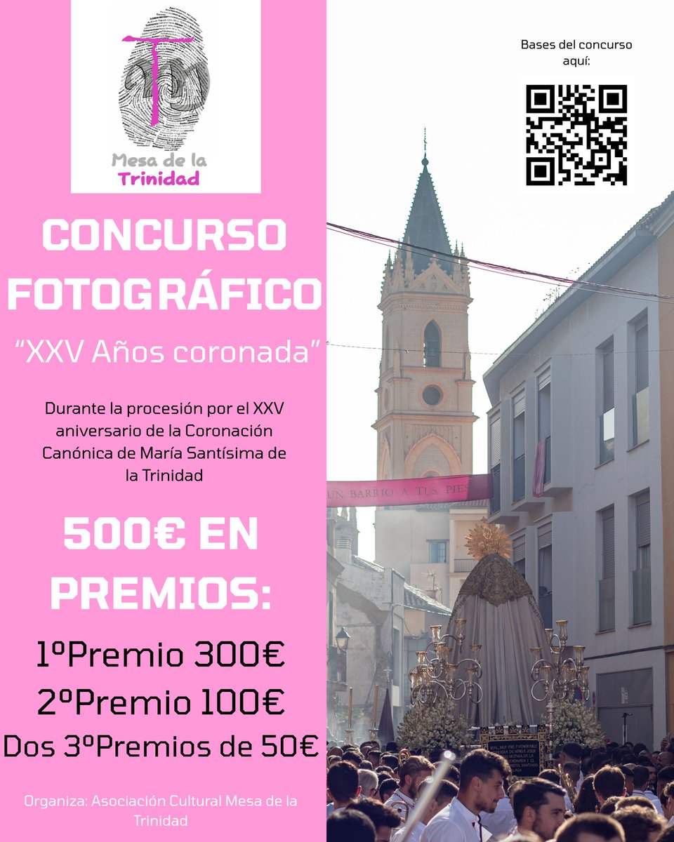 📢¿Te gusta la fotografía y tienes pensado venir a ver a la Virgen de la Trinidad el día 25 de octubre? ¡Tráete la camara!📸 Repartimos 500€ en premios
👇👇👇👇