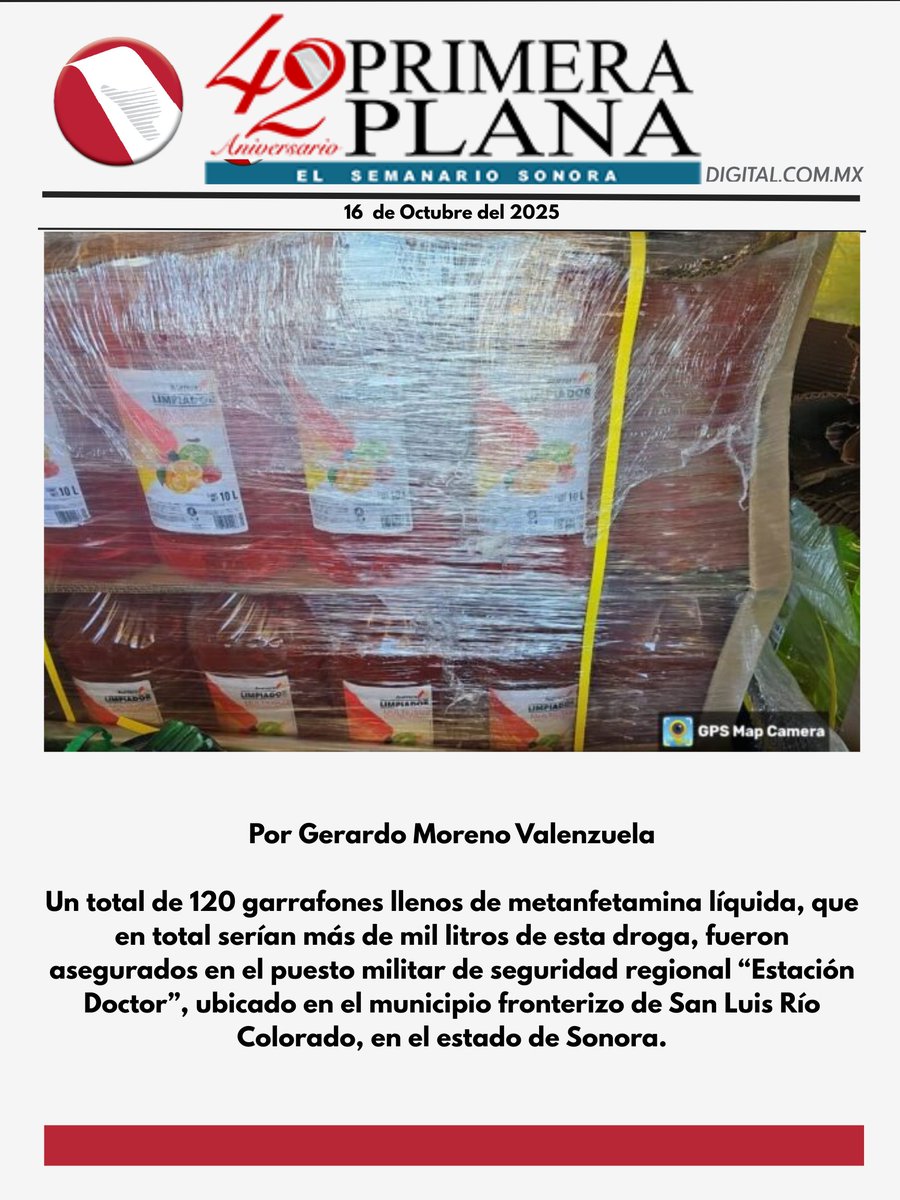🔴📰Transportaban mil litros de metanfetamina en envases de pinol.

➡️primeraplanadigital.com.mx/transportaban-…