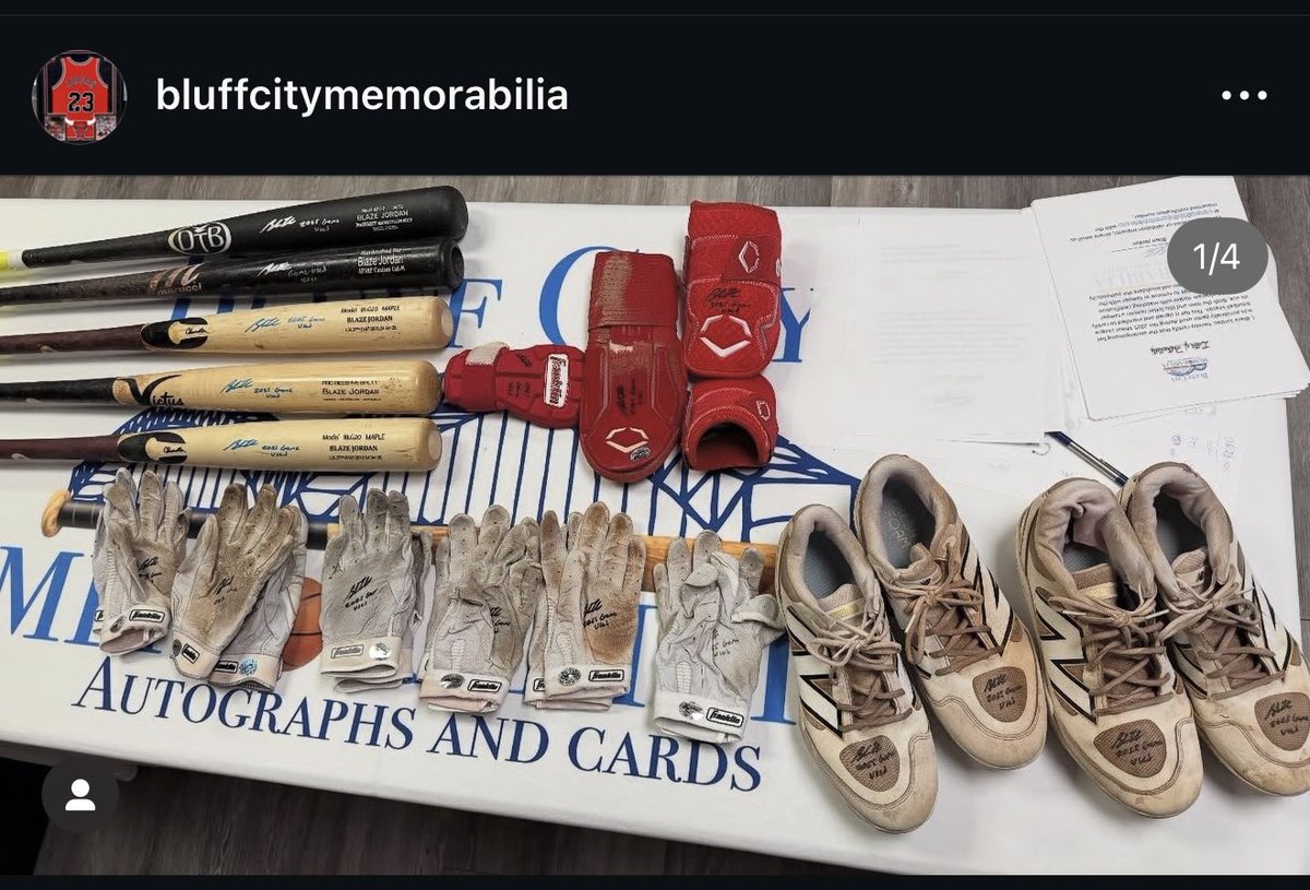 Everyone go check out some of my game used items already on Bluff City Memorabilia Website! Love working with these guys! Link: bluffcitymemorabilia.com/product-catego…