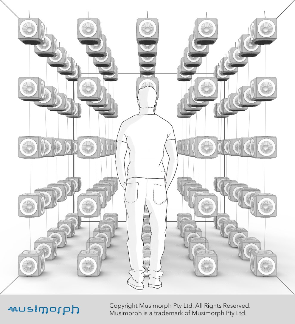 musimorph's tweet image. In front of speaker array.   #speakers #speakerarray #soundobjects #musimorph