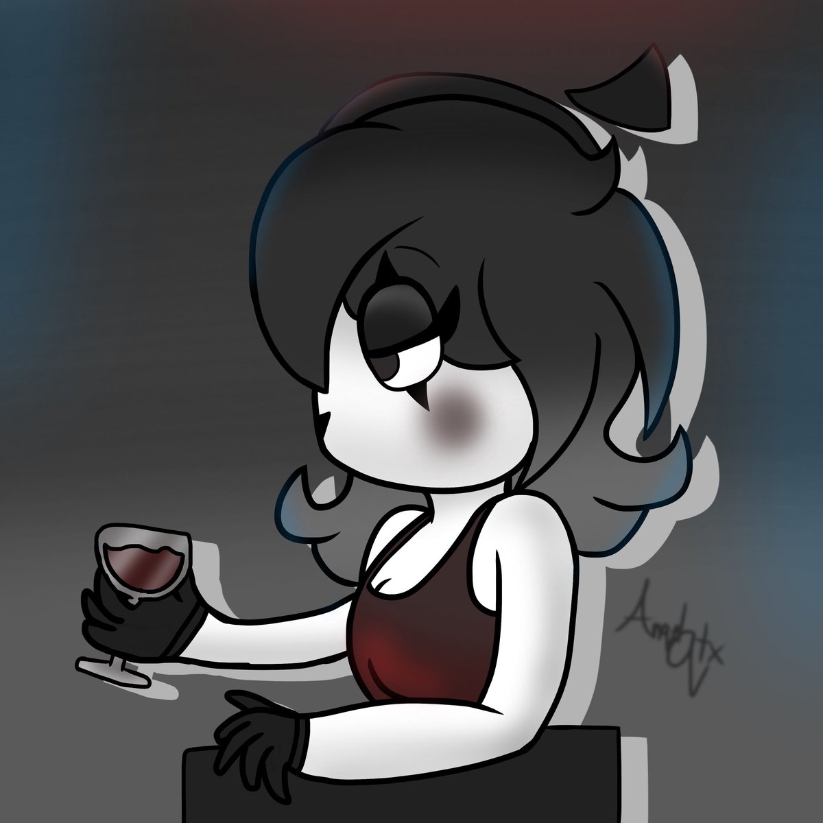 #Digitaltober Day 16: Drink
Lou if she was in the bar adventure :&gt;
#tadc #TheAmazingDigitalCircus #tadcoc