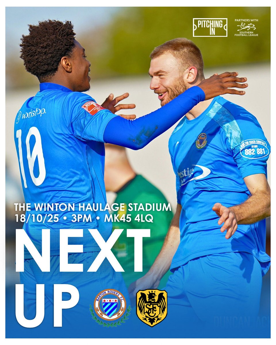NEXT MATCH |

We turn our focus to Stotfold on Saturday afternoon! 🫡