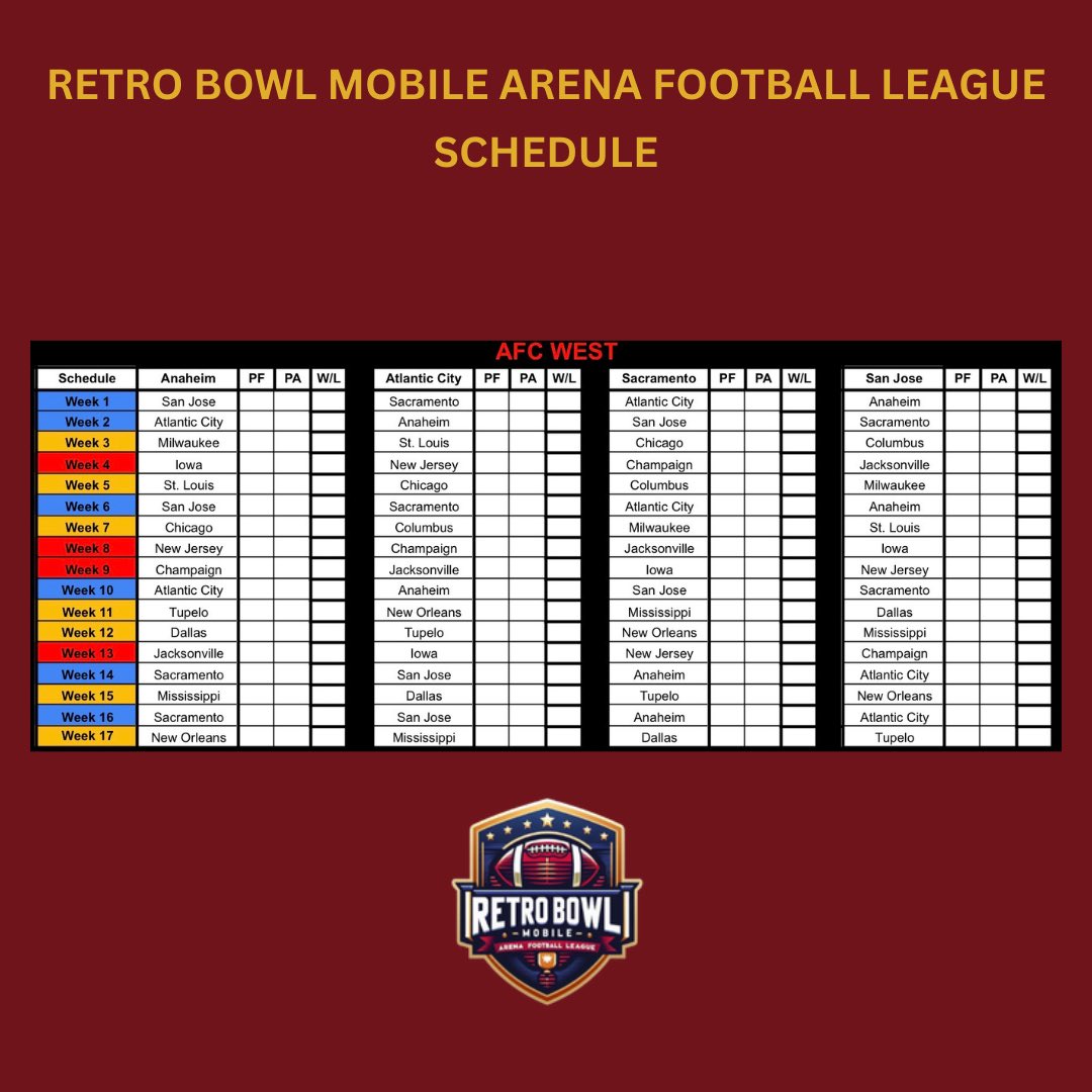 Retro Bowl Mobile Arena Football League tweet media