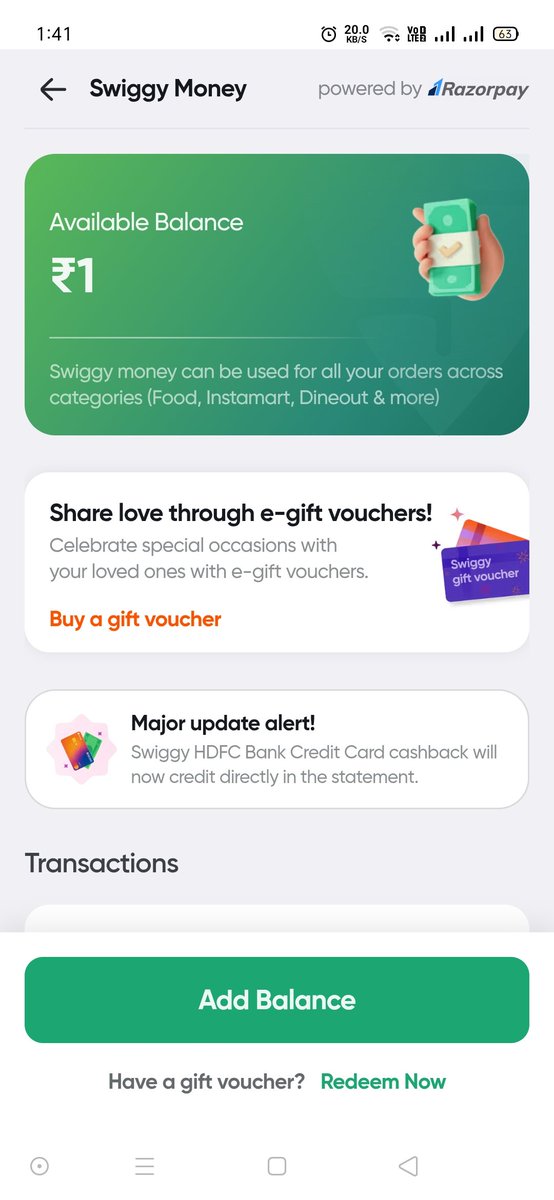 HPR_TECH's tweet photo. @SwiggyCares @SwiggyCares  I tried adding Money and it get added! Seems like i am entitled to receive only vague response and delays in the issue resolution form your side. #Swiggy @marriot https://t.co/IHTlxCh7fR