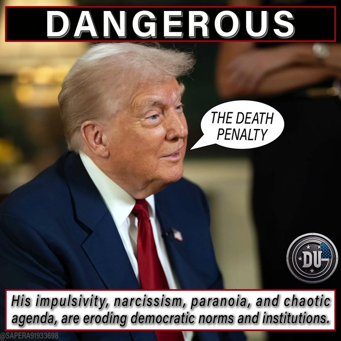DUnitedGraphics's tweet photo. Trump is dangerous to America, more and more every single day.
His actions, his comments, narcissisms, paranoia, lies, racism and mental illness are all hurting our great country.
He is wrong for ALL of us unless you are a billionaire.
#DemsUnited https://t.co/Kzja5MrAQS