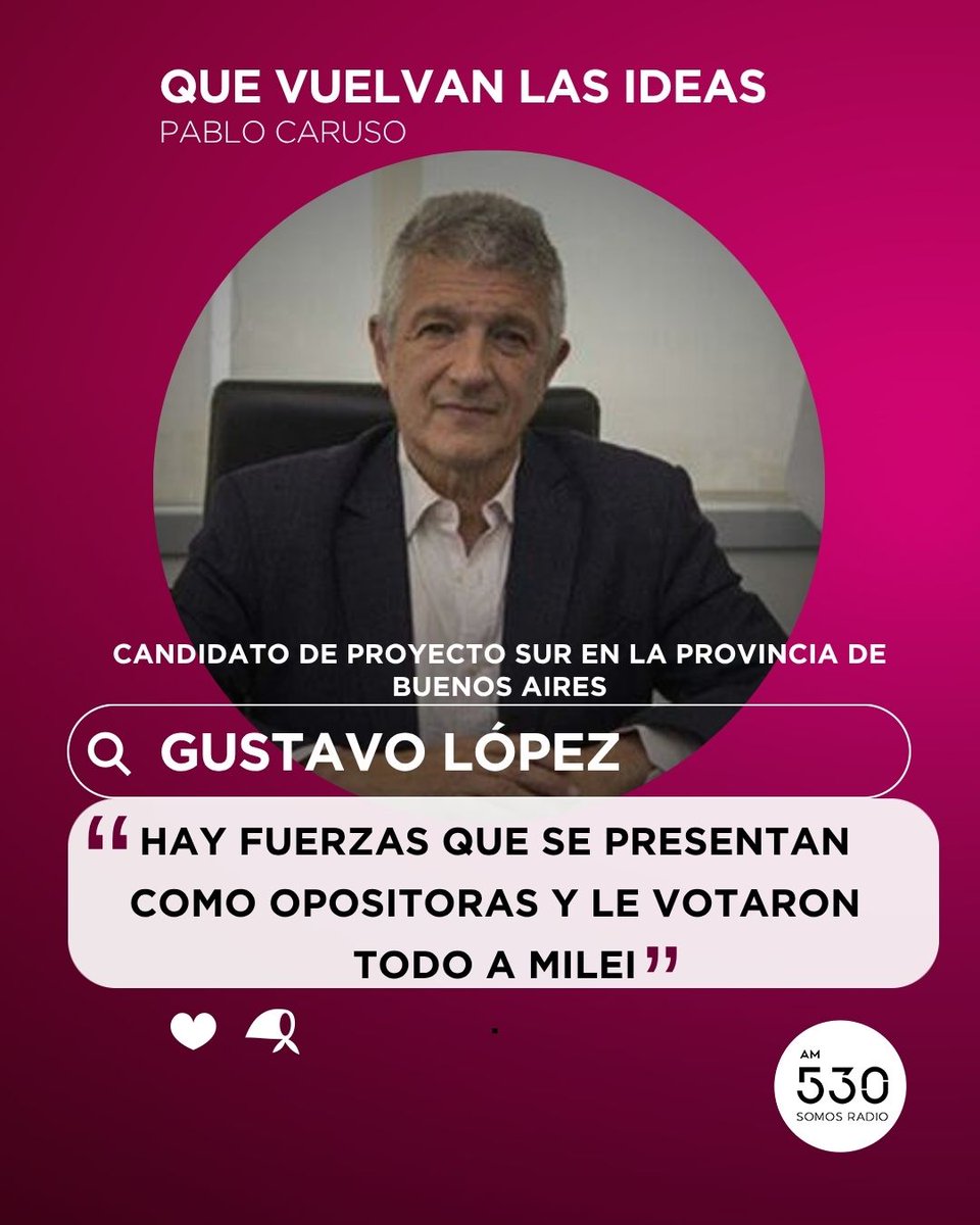 🗣️El candidato de Proyecto Sur en la provincia, <a href="/gustavoflopez/">Gustavo López</a> habló sobre la actualidad política y social de la provincia de Buenos Aires.

💡En #QueVuelvanLasIdeas se refirió a la indignación de la gente por ANDIS, al escándalo de Espert y a la campaña de cara al 26 de octubre.
