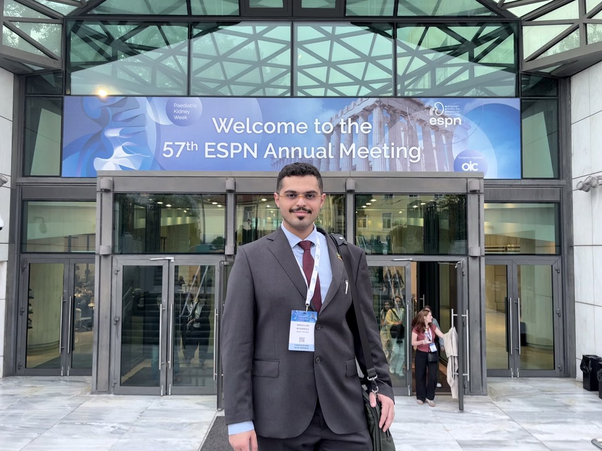 notsaintabod's tweet photo. الحمدلله، تشرفت بأن اكون من الممثلين للمملكة العربية السعودية 🇸🇦في مؤتمر
The 57th European Society for Pediatric Nephrology (ESPN) في أثينا، اليونان 🇬🇷
فخور بتمثيل ٦ مستشفيات سعودية وبأن يكون بحثنا الأول من نوعه يناقش أثر جائحة كوفيد-١٩ على التهاب كبيبات الكلى لدى الأطفال 👦🏻💚 https://t.co/0QCzLcVZX7