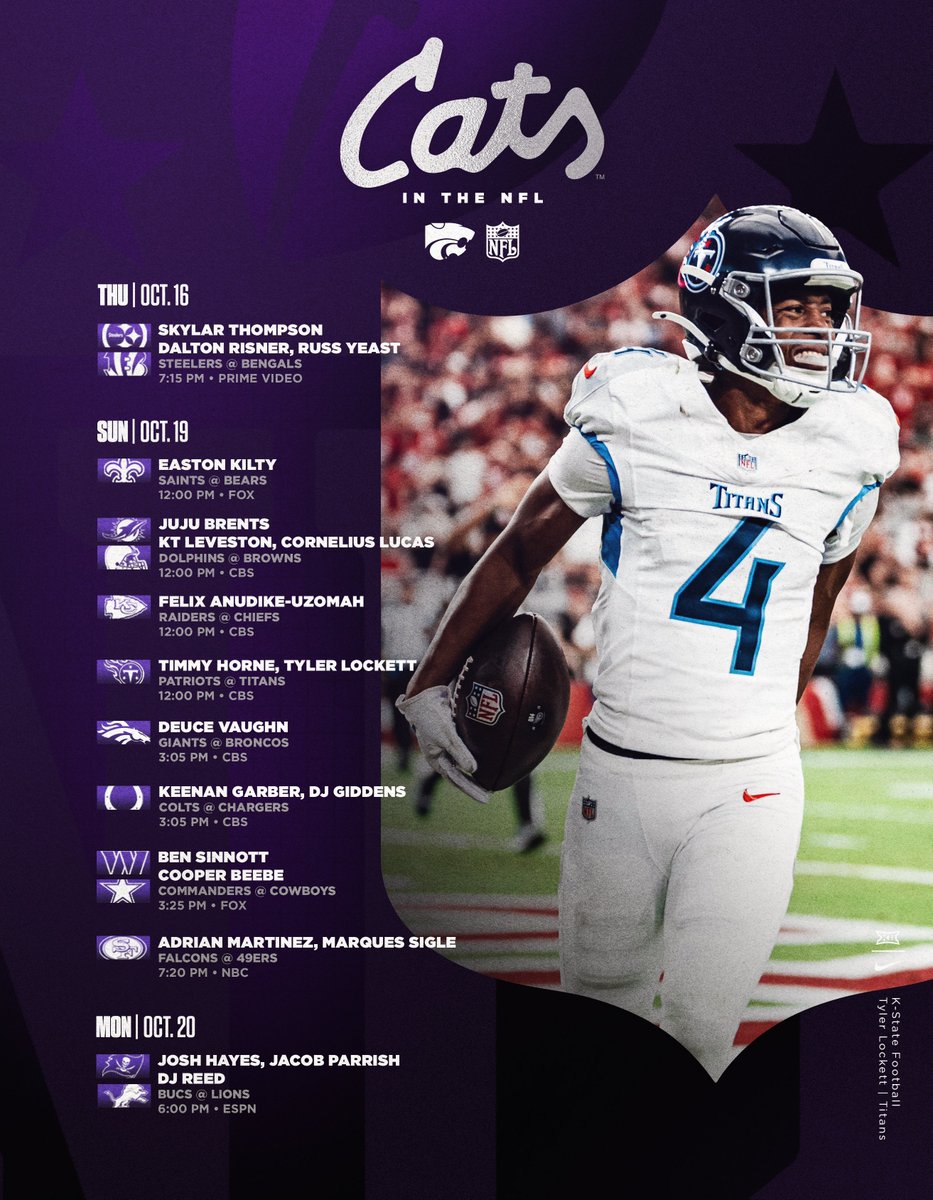 Cats in the <a href="/NFL/">NFL</a> - Week 7