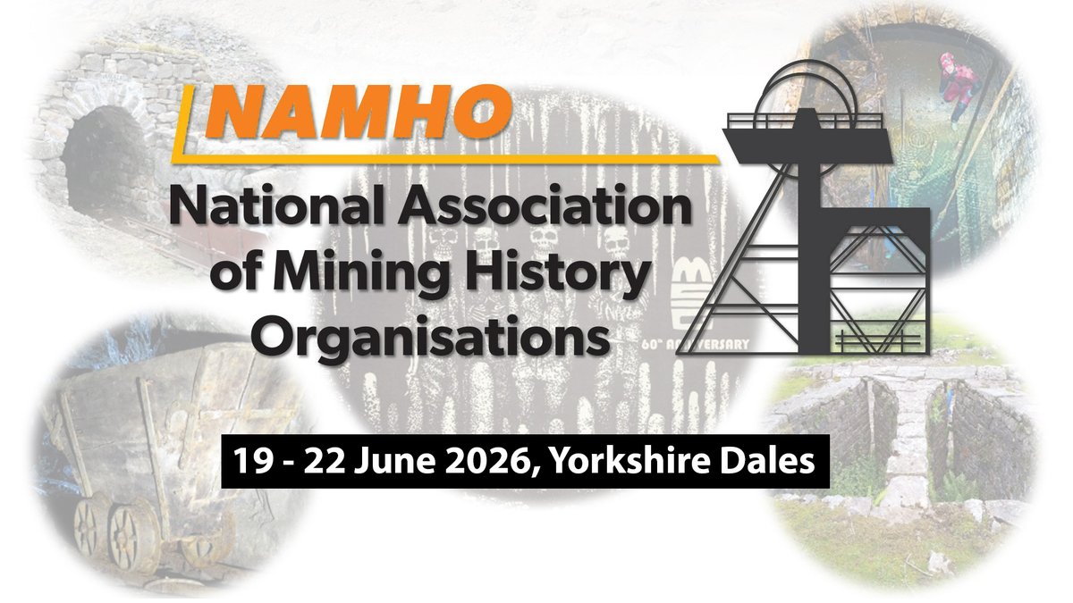We're pleased to remind you that the 2026 conference of the National Association of Mining History Organisations (NAMHO) will be in our region, at Grinton near Reeth 19-22nd June. Talks, guided trips, with onsite bar and camping.

Read more... 
cncc.org.uk/article/namho-…