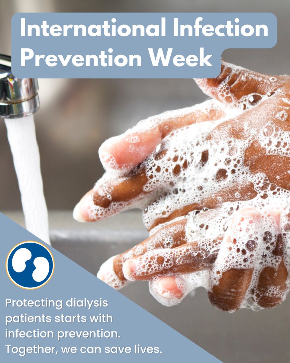 It’s International Infection Prevention Week!
For people living with kidney disease, infection prevention is a vital part of staying healthy — especially during dialysis treatments.
This week, we recognize the healthcare professionals, caregivers, and patients who work every day