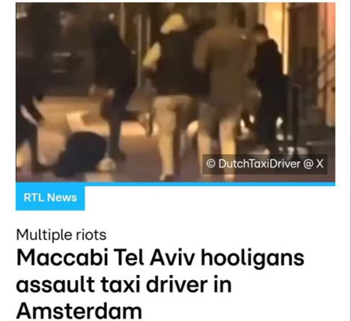 ShaykhSulaiman's tweet image. MACCABI TEL AVIV HOOLIGANS BEHAVUOIT IN AMSTERDAM 

@KemiBadenoch you may be ignorant of this or want fights/riots on the streets of Birmingham.

1 - Israeli Hooligans attack personal property

2- Israeli Hooligans attack taxi drivers

3- Israeli Hooligans chant &quot;“Let the IDF win…