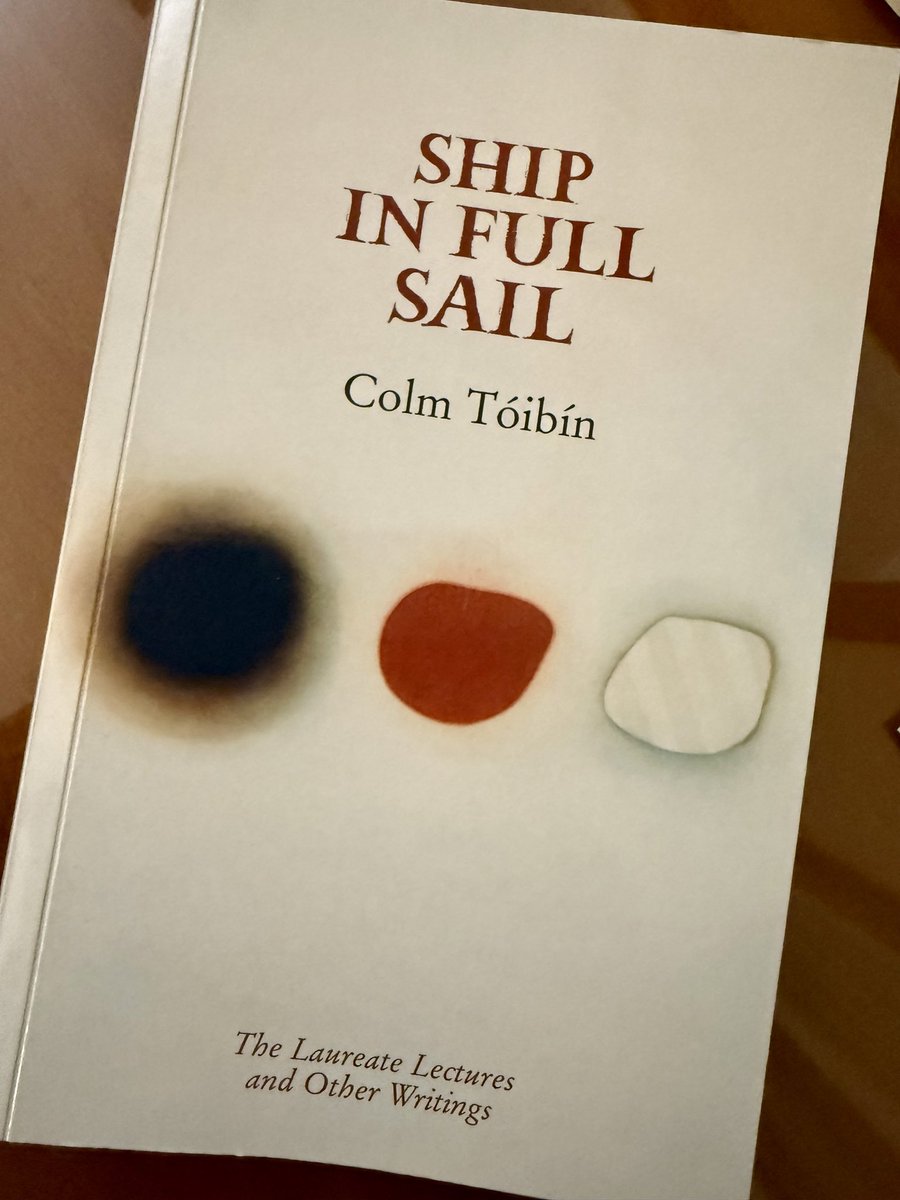 Thoroughly enjoying this latest book by #colmtóibín published by <a href="/TheGalleryPress/">The Gallery Press</a>. Brilliant writing. <a href="/stephenkeeler/">Stephen Keeler</a> recommend you pick up a copy from <a href="/BooksUpstairs/">Books Upstairs</a> or <a href="/Hodges_Figgis/">Hodges Figgis</a> whilst in Dublin for Billy Collins <a href="/poetryireland/">Poetry Ireland / Éigse Éireann</a>