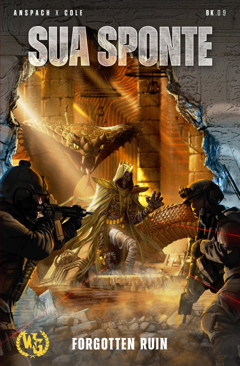 Forgotten Ruin 9, SUA SPONTE is waiting for you over on Kindle Unlimited. We're also taking pre-orders for the limited, signed hardcover at the WarGate store.

This is the end of the first arc of Forgotten Ruin... but it's NOT the end of Forgotten Ruin!