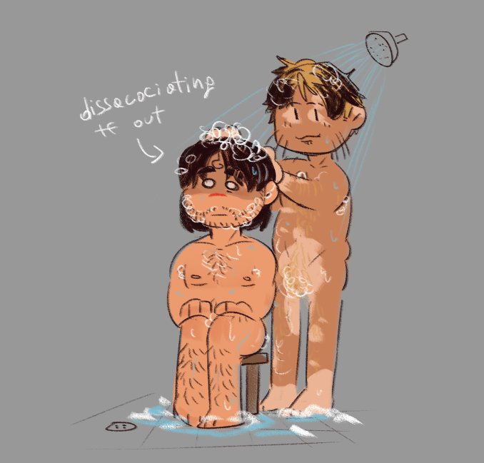 idk if ive shown you guys anything redmoon (oc x Moon Knight system) so urmm doodles go !!

kinda nudity idk. you can see Tony's bush oh noes