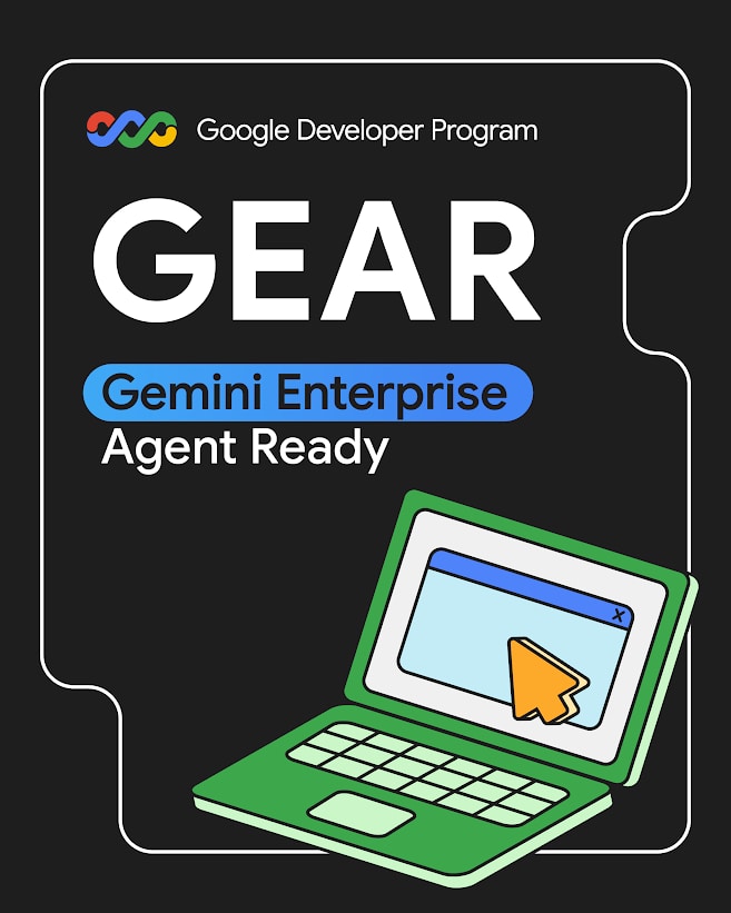 GoogleCloudTech's tweet image. Introducing GEAR (Gemini Enterprise Agent Ready), a new skilling initiative coming in 2026 that aims to empower developers and pros to build and deploy enterprise-grade agents using Google tech.
Want in? Get on the list → goo.gle/4n5hwk5