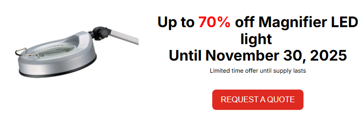 SunnexMounts's tweet photo. Brighten up your workspace! Our Magnifier LED Light promotion is live—now through November 30, or while supplies last. Reach out today and discover why industry leaders trust Sunnex for task lighting solutions.
https://t.co/dMKaCFkiMT
 #TaskLights #LightingSolutions #SunnexLights https://t.co/UBvlgw2nRP