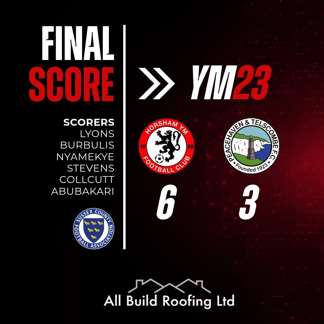 horshamymfc's tweet image. YM23s advance in The Sussex FA U23 Challenge Cup after coming back from 3-1 down to win 6-3 at home to @PT_FC 

Goals of the night scored by Tom Lyons and Dan Burbulis

Stay awake for the highlights!