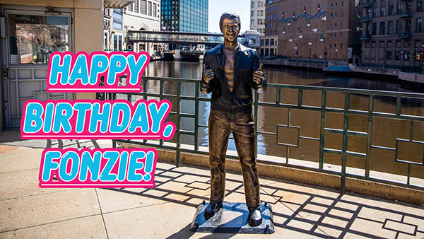 FacilitiesMedia's tweet photo. Wishing #HenryWinkler a happy 80th birthday!  
When #eventprofs @visitmilwaukee, the #BronzeFonz statue of the intergalactic #Milwaukee legend is a must see site. #FandDmag featured other must see facilities in the destination in its Spring 2023 issue: https://t.co/cKcvGLAsHn https://t.co/58w4lT2UcQ