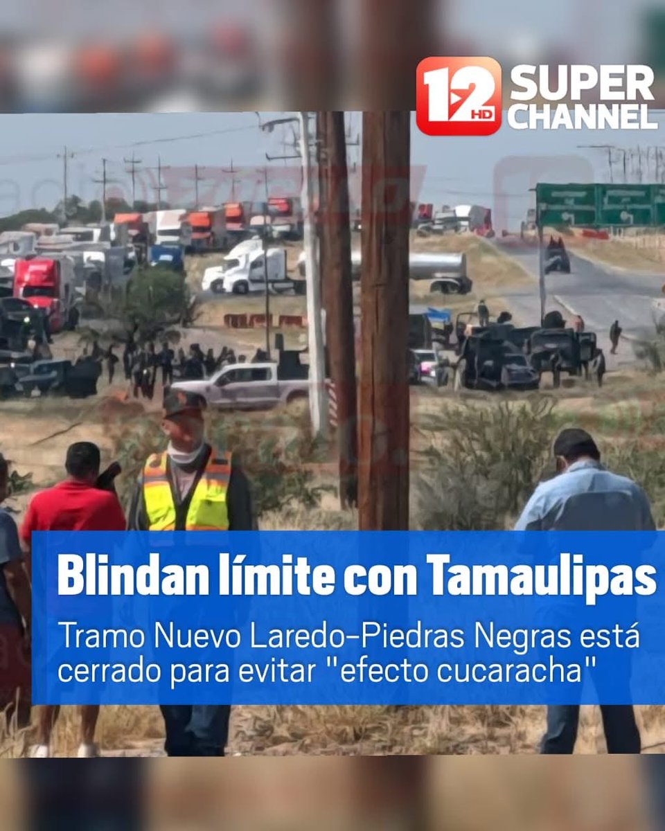 CoahuilayTexas's tweet photo. 🚓🚔🚧 Cierran la Ribereña tras enfrentamiento en Nuevo Laredo
👉 Nota completa: https://t.co/PBcWqzghD2
#Cierran #CarreteraFerderal2 #Ribereña
La Carretera Federal 2 Ribereña, en el tramo Nuevo Laredo–Piedras Negras, fue cerrada por completo este jueves al tránsito de carga, vehículos particulares y familias, luego de un enfrentamiento entre elementos del Ejército Mexicano y civiles armados registrado en la entrada de Nuevo Laredo, Tamaulipas.