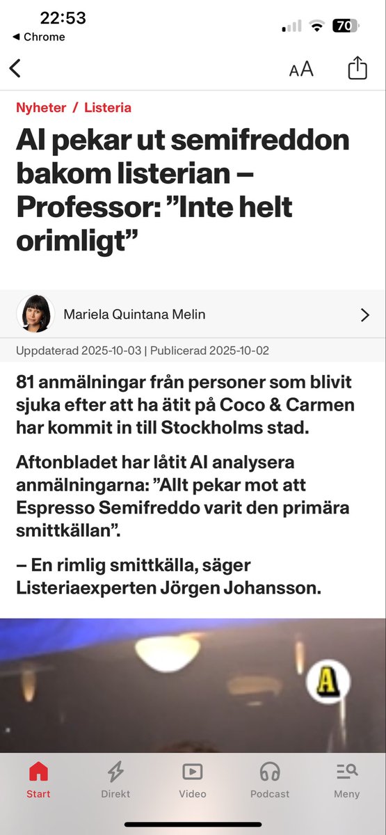 Tyckte den här artikeln kändes märklig och skakig när den publicerades i Aftonbladet. I dag kom beskedet att tryffel var boven i dramat. 

#ai #journalistik