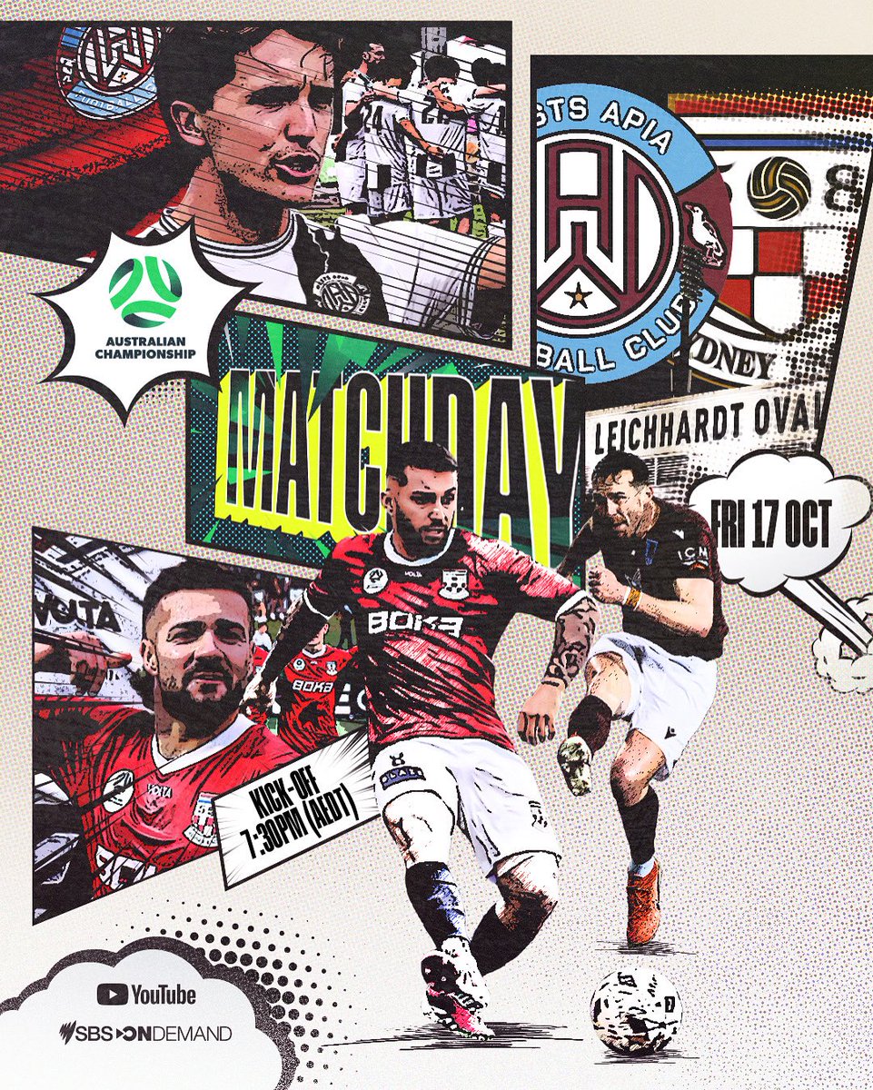 IT’S #AUSCHAMPIONSHIP MATCHDAY IN SYDNEY! 🤩 

Wests APIA v Sydney United kicks off a big round for New South Wales - with all six NSW clubs playing in their backyard this weekend 🙌

🎟️ Skip the queue and purchase tickets at australianchampionship.com.au/tickets