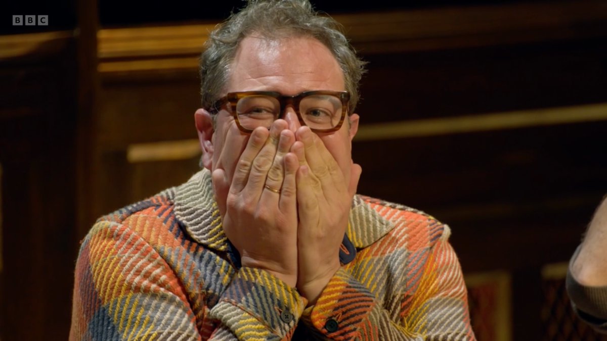 samanthakeyse's tweet image. The contestants: "the traitors are so cunning and smart" 
Alan when a faithful goes out: 
#CelebrityTraitors