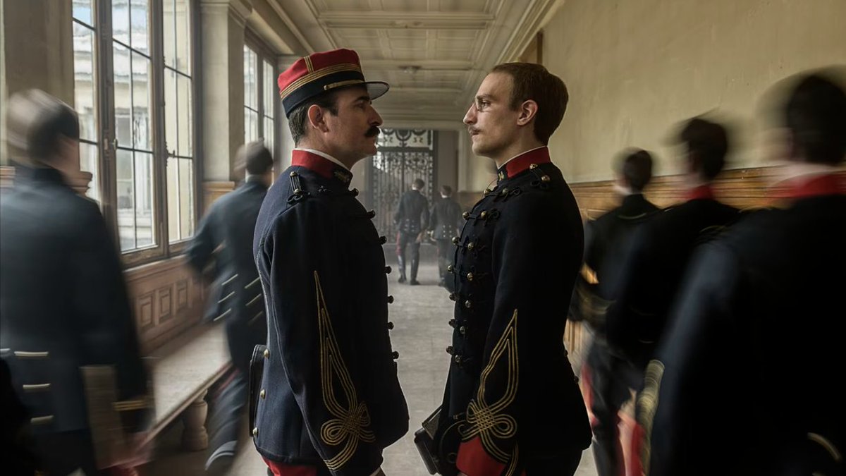 Now playing! Jean Dujardin and Louis Garrel star in AN OFFICER AND A SPY. The César and Venice-winning historical drama follows the infamous case of the Dreyfus Affair, involving antisemitism and injustice in late 19th-century France. 🎟️: bit.ly/BFCThisWeek.