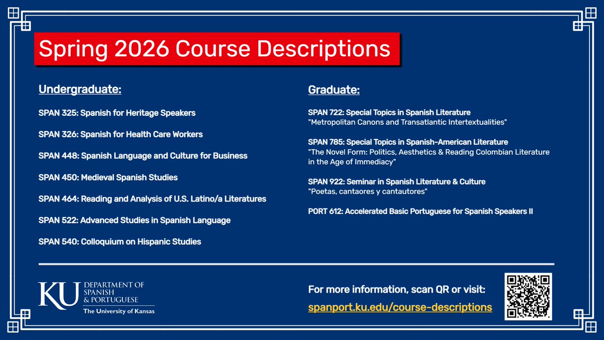 KU Spanish & Portuguese tweet media