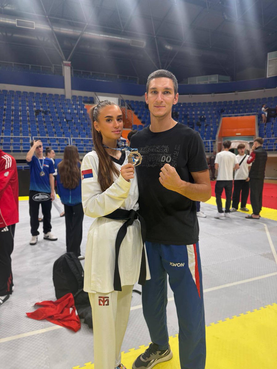 KarlOdburic's tweet photo. Taekwondo athlete from Šabac, Jana Lukić, won Gold medal at the European Grand Prix, in the 55 kg category. Jana defeated all her opponents, a Croatian, an Austrian, a Greek and an Italian. https://t.co/KCxVdAbqie