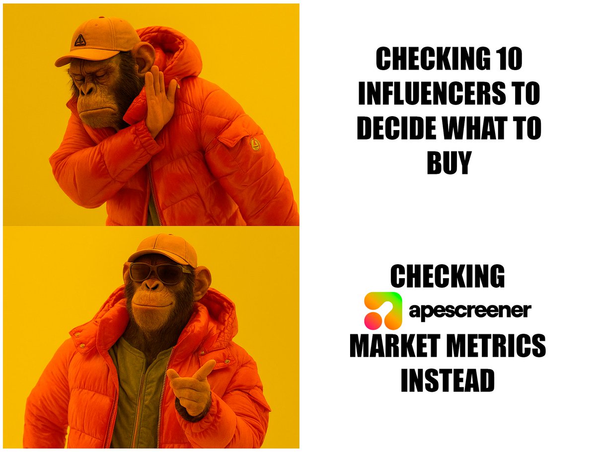 apescreener's tweet image. Most traders right now:
- Refreshing charts
- Tracking 10 wallets
- Doomscrolling CT for confirmation
ApeScreener users:
Just open dashboard. Done.
🕵️ Wallet Spy
📊 Market Metrics
🦐 Holders Chart
Simple > Stressful