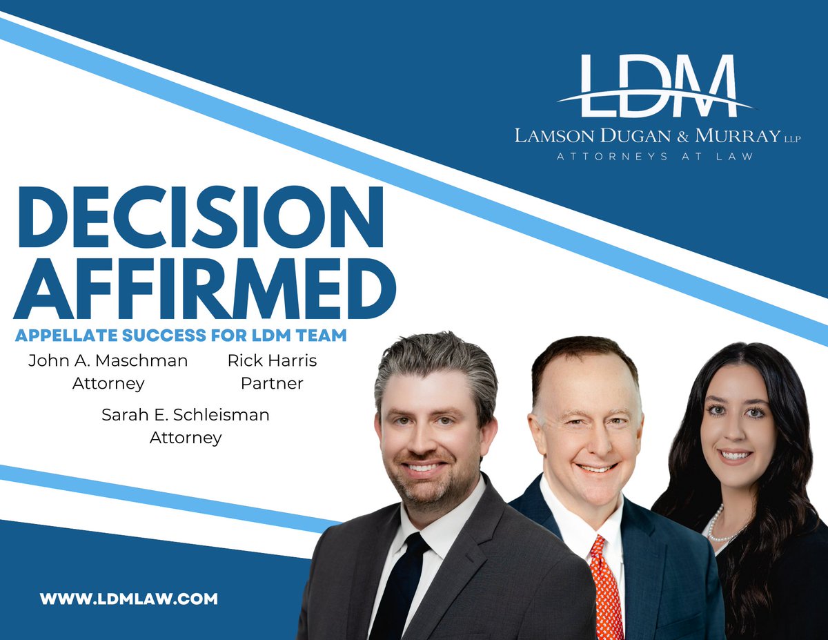 The Iowa Court of Appeals has affirmed a district court decision successfully defended by LDM attorneys John Maschman, Rick Harris &amp; Sarah Schleisman.

Proud of our team’s continued success in appellate advocacy. ⚖️

Learn more: bit.ly/46UEVjf

#LDMLaw #IowaLaw