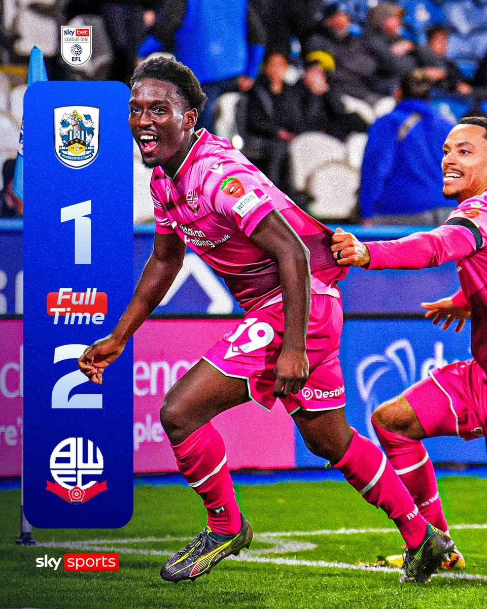 SkyFootball's tweet photo. FULL-TIME: Two stoppage-time goals ensured that Bolton secured their first away win of the season in dramatic fashion 🤯⚪️ https://t.co/jOw9Wezz2f