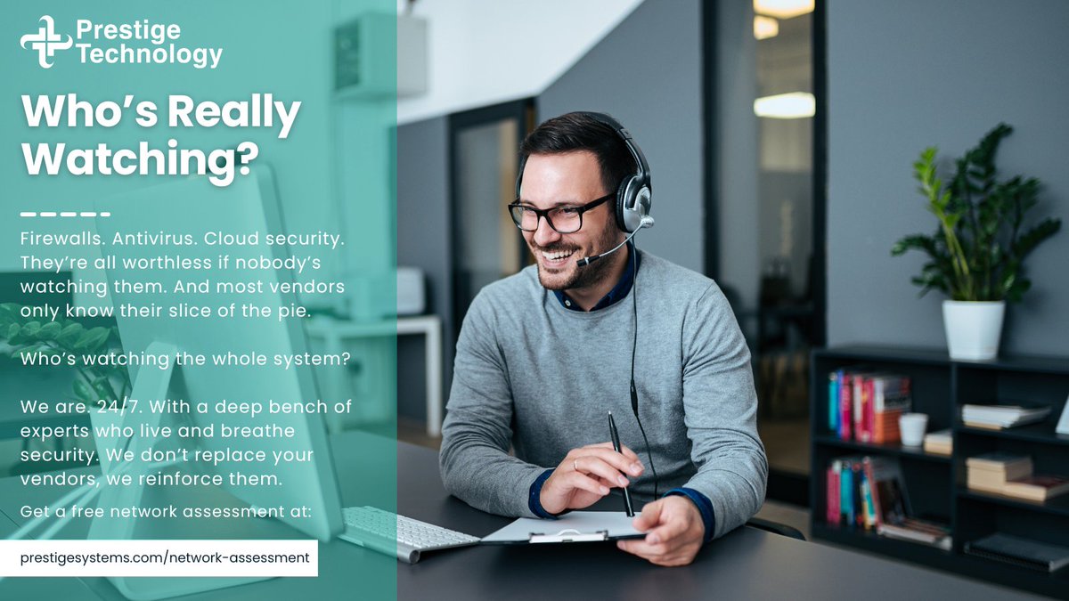 PrestigeTechSys's tweet image. Who’s really watching your IT? 👀

Firewalls. Antivirus. Cloud tools.
Worthless if nobody’s watching.

We monitor 24/7—patches, configs, breaches at 3 a.m.
Not replacing vendors, reinforcing them.

🛡 Free network assessment:
 prestigesystems.com/network-assess…

#PrestigeTechnology #IT