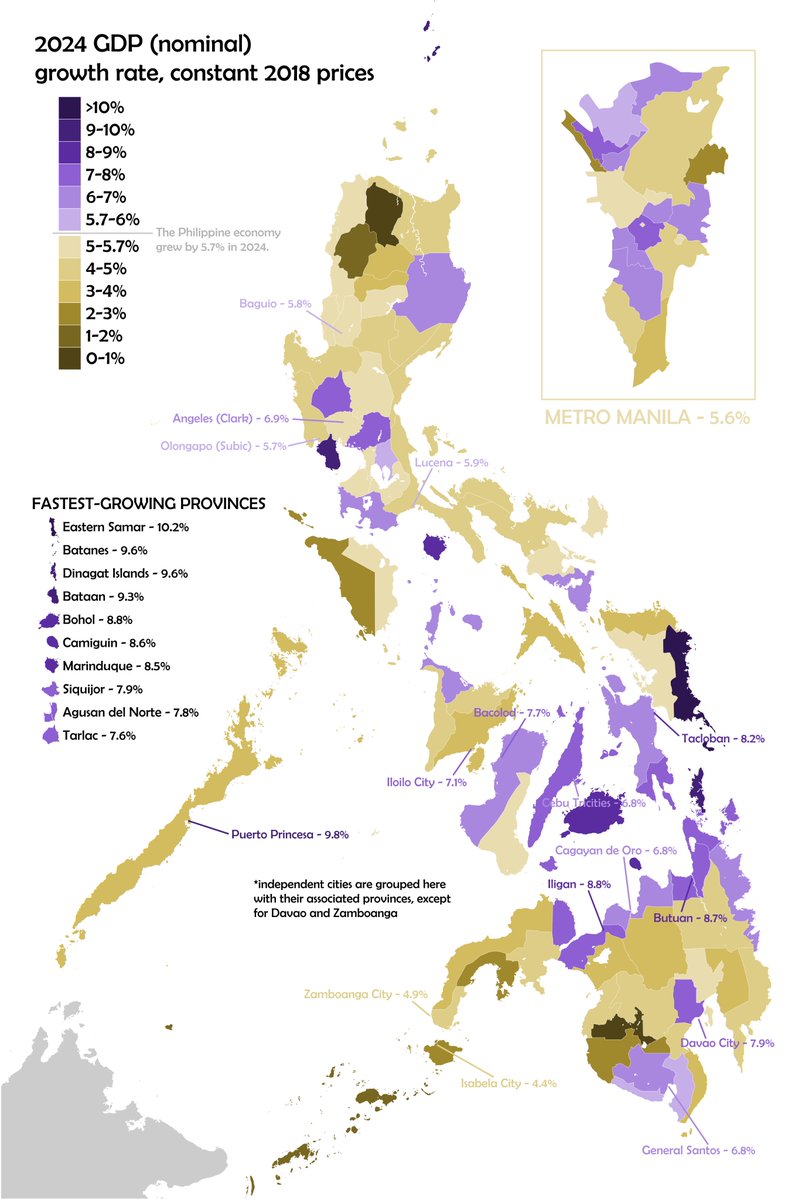 and there we have it: complete GDP per capita (and GDP growth) for the Philippines in 2024