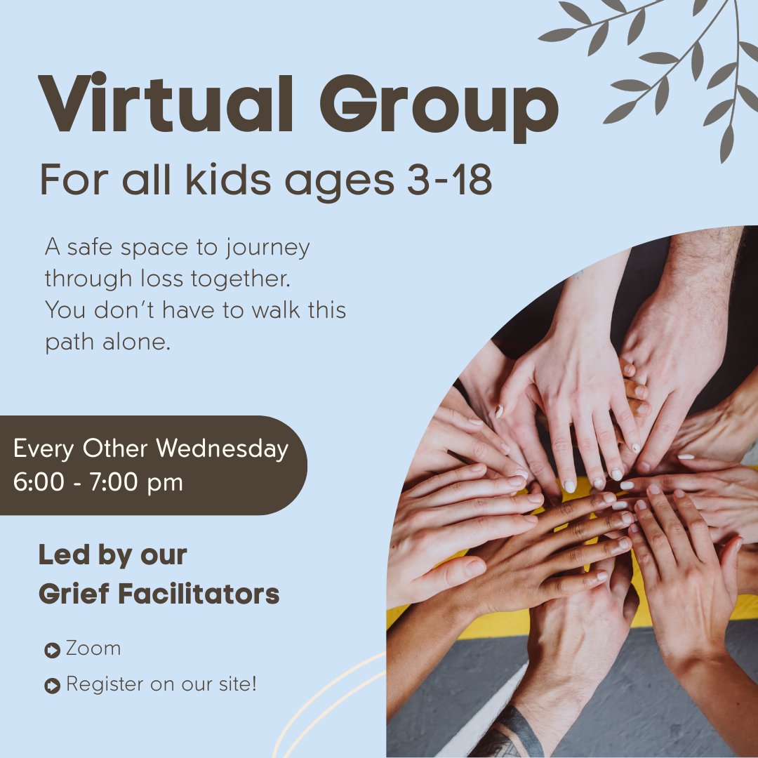 Grief can feel heavy—but you don’t have to carry it alone. 💜
Our Virtual Grief Groups meet you where you are. Don’t wait—join today and get connected. 🌟
#GriefSupport #HealingTogether #NewHopeForKids