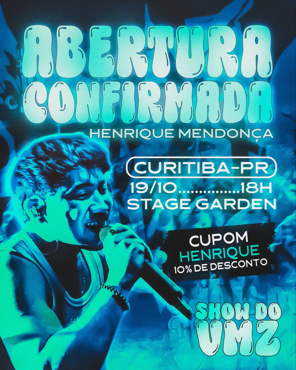 Alô Curitibaaa, DOMINGO estarei abrindo o show do VMZ!!! Quero muuuuito que vocês venham para cantarmos juntos e tirarmos muitas fotos 😻