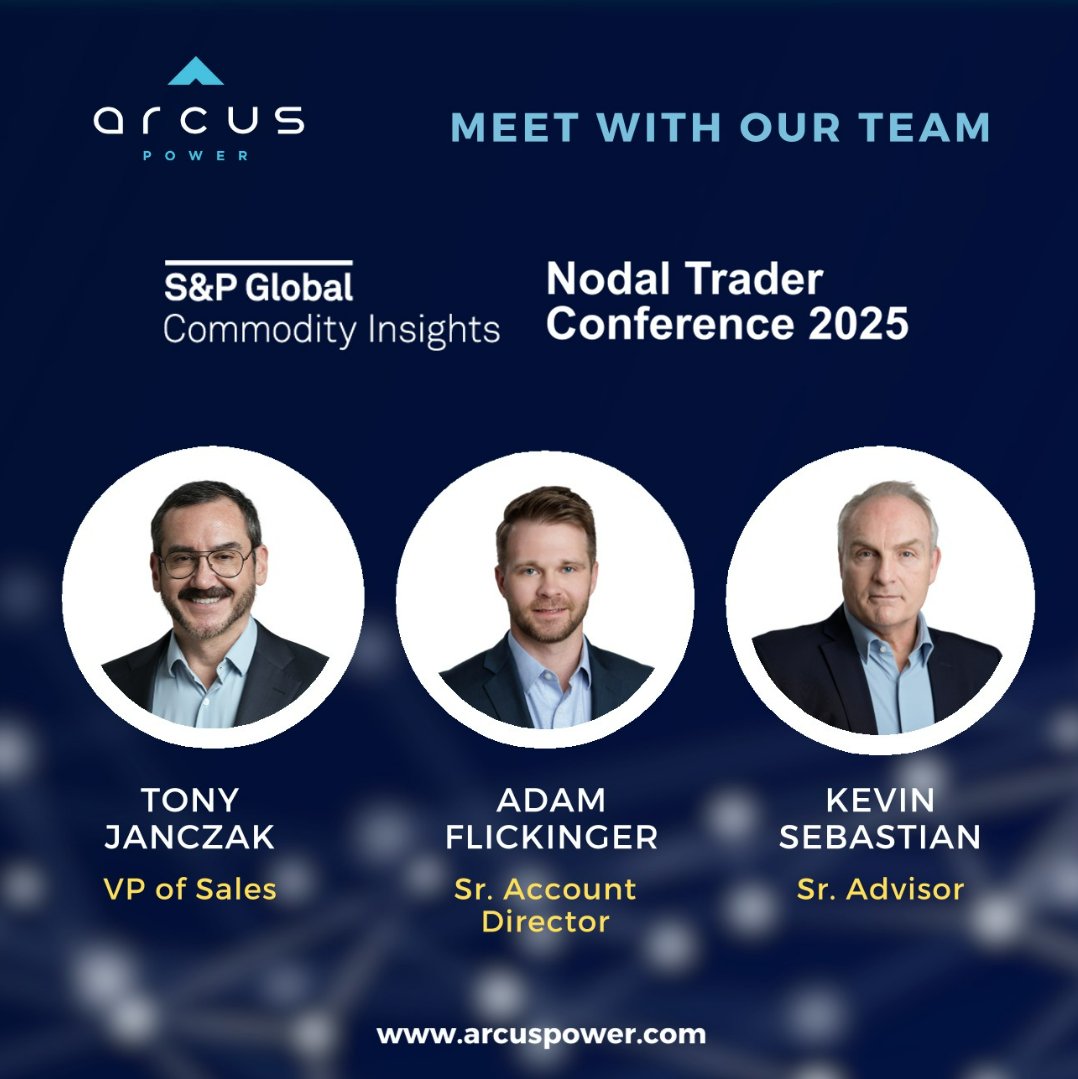 ArcusPower's tweet image. Arcus Power is at S&amp;amp;P’s Nodal Trader Conf Oct 22–24 in DC! 🎯 Join our Oct 23 panel on growing demand + nodal trading, and meet our team onsite! #NodalTrader #Energy