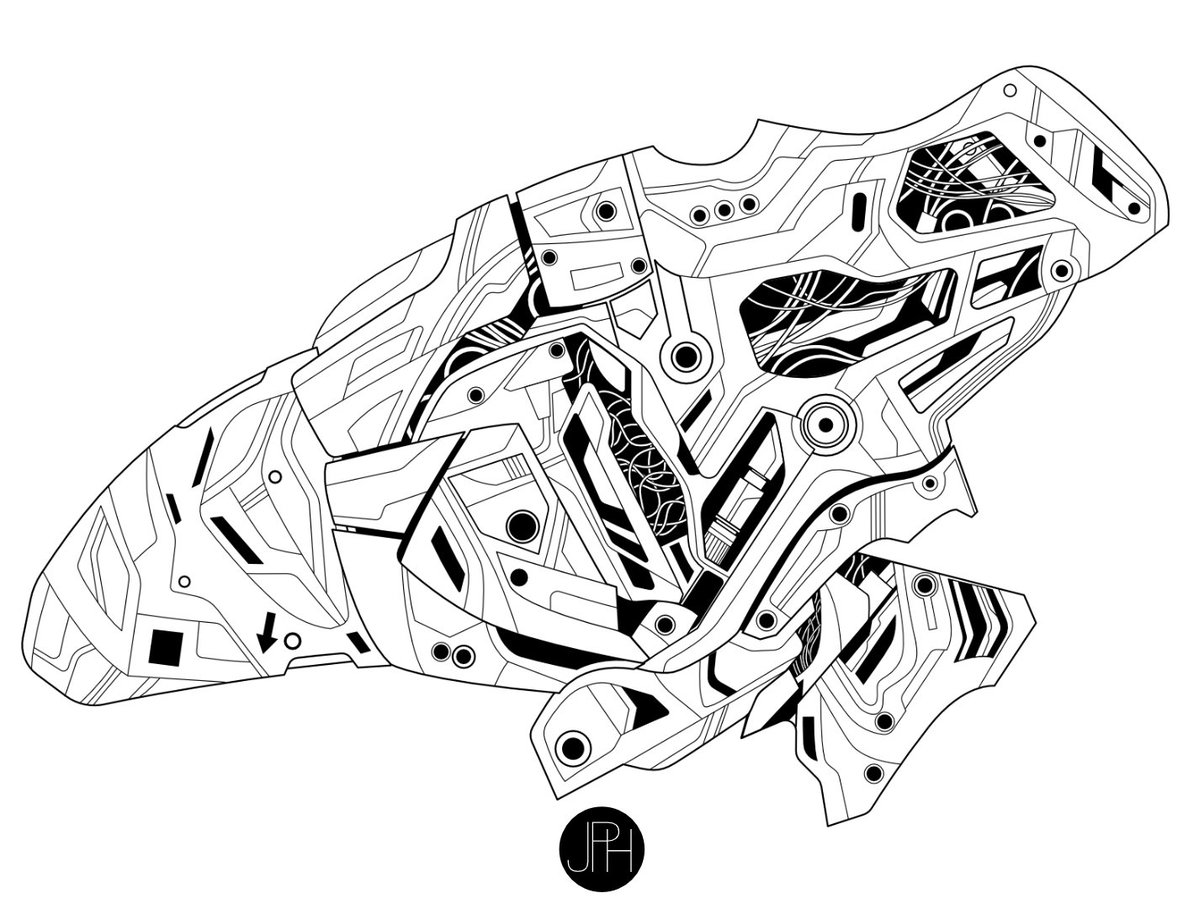 Good morning 🇫🇷 
🔌Futuristic military motorbike 
carenage live work and kitbash progress🔌
#digitalart #lines #art #artwork