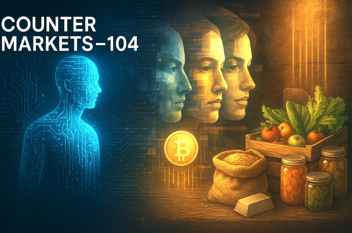 CounterMarkets's tweet image. Issue 104 is out now! Articles:

- The AI Rewrite of Humanity  
- Embracing the Great Identity Reset 
- How to Get Truckloads of Bulk Organic Groceries WITHOUT Visiting a Store or Using Amazon 
- Monthly Bitcoin, Silver &amp;amp; Gold Reports

Subscribe: countermarkets.com/newsletter/