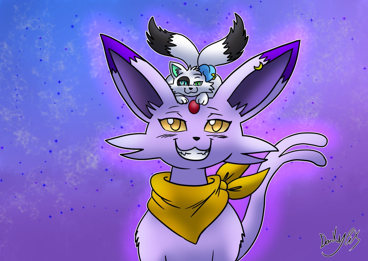 Yuno and the dork wolf  (aka Ty ) :3