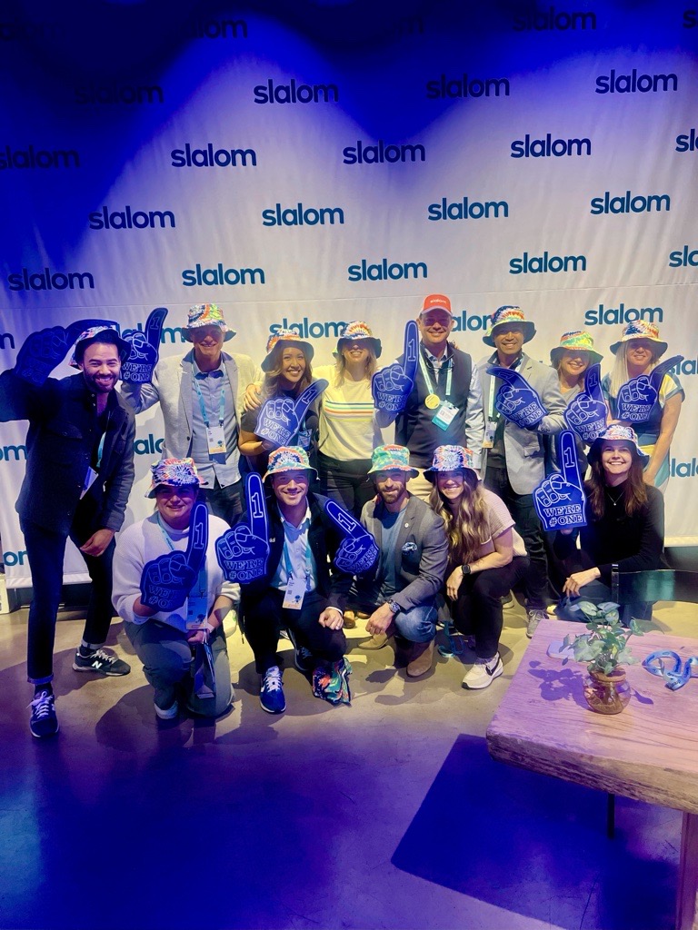 Slalom's tweet photo. Slalomers were truly embracing the festival vibes last night after the last event at Minna Gallery at @Dreamforce! Thank you to all who came to visit us this week! #DF25 https://t.co/TmKaZ1sZp3