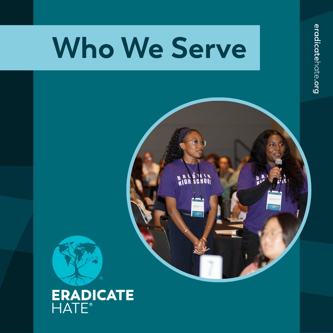 #WhoWeServe: Youth are leading the way in preventing hate-fueled violence. Eradicate Hate’s UP End Hate campaign empowers them to forge safer schools and stronger communities together. See more: bit.ly/42CEt6F