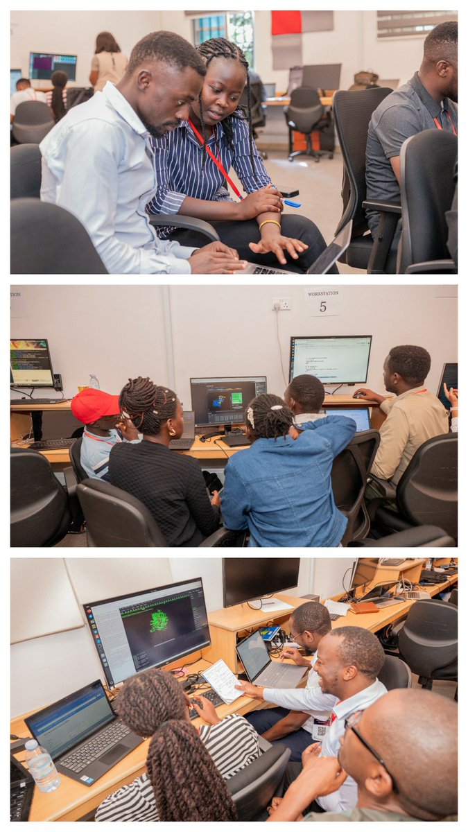 ✨ Day 4 of #AFContestUG2025 marked the final stretch!

Teams wrapped up their #AlphaFold models &amp; fine-tuned predictions: with every fold geared to winning the grand prize. 

#AFContestUG2025 is Proudly organized by <a href="/AceUganda/">ACE Bioinformatics & Data Sciences</a> at <a href="/IDIMakerere/">Infectious Diseases Institute, Makerere University</a> with support from <a href="/GoogleDeepMind/">Google DeepMind</a> 🤝