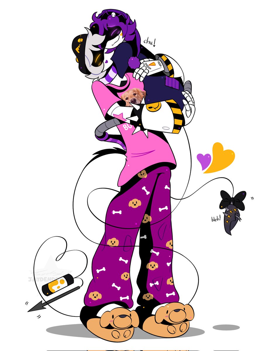 Jammies 🧸 (I missed drawing these goobers ugh 💜💛) #murderdrones #murderdronesfanart #nuzi #n #uzi #SerialDesignationN #UziDoorman