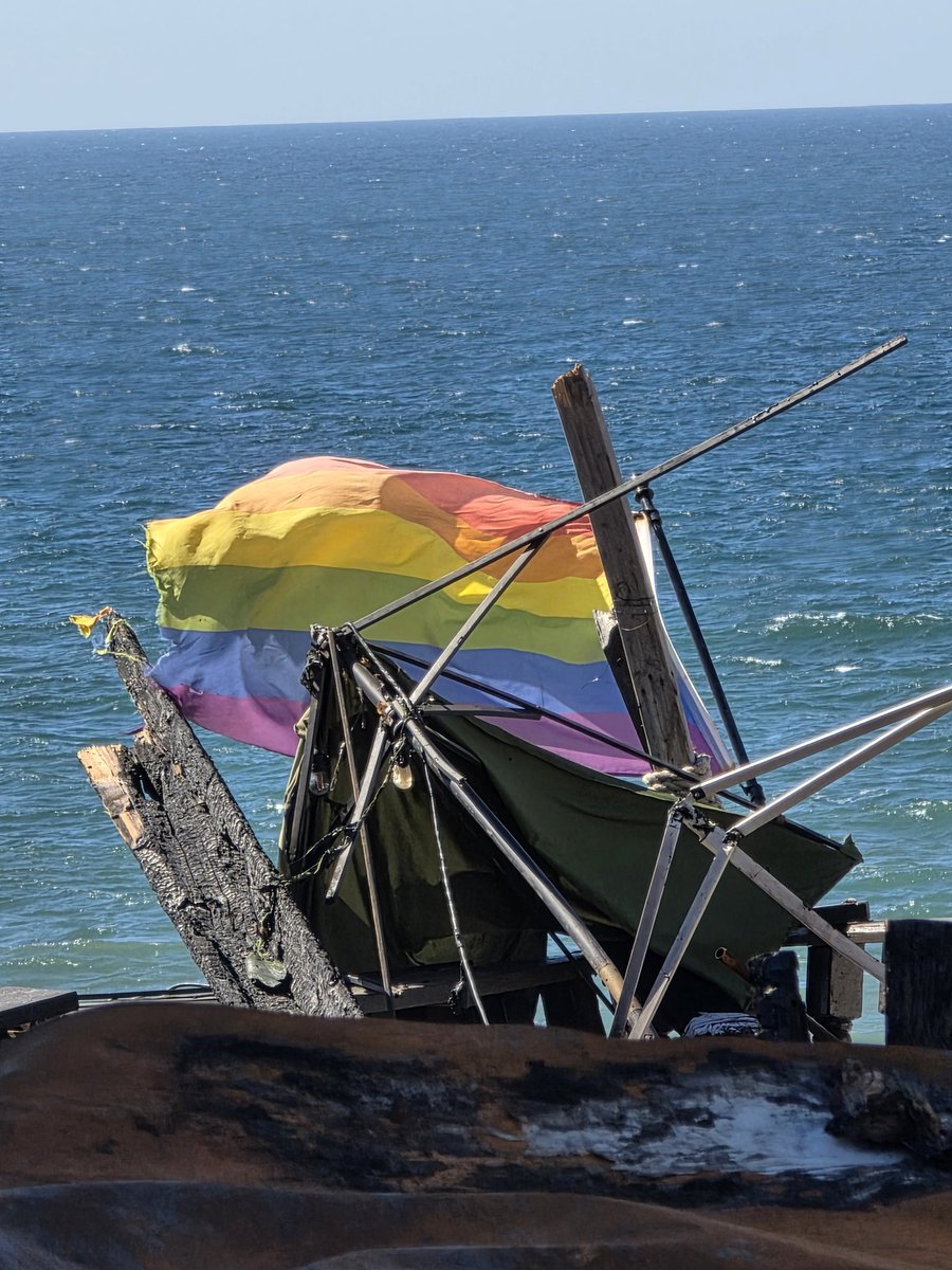 The whole place burnt down 
Except for