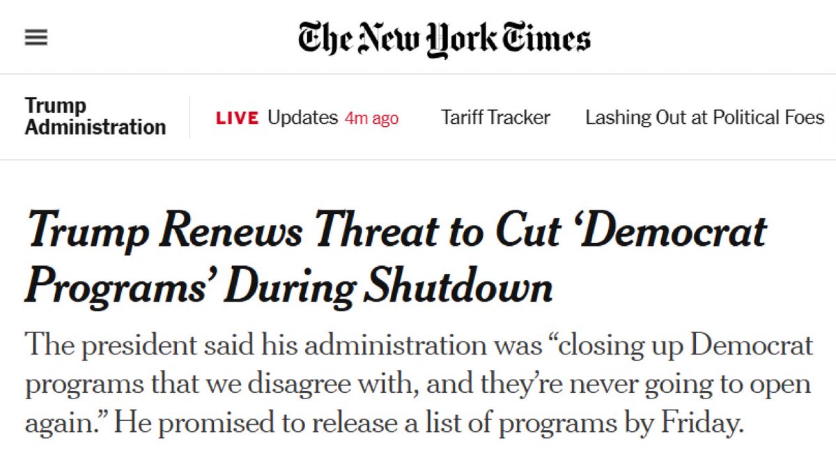 mjfree's tweet image. So what exactly are these “Democrat programs” Trump wants to cut?
1. Social Security 
2. Medicare
3. Medicaid
All started by Democrats.
Seems like a “Democrat program” is anything that helps the daily lives of working-class Americans… go figure.