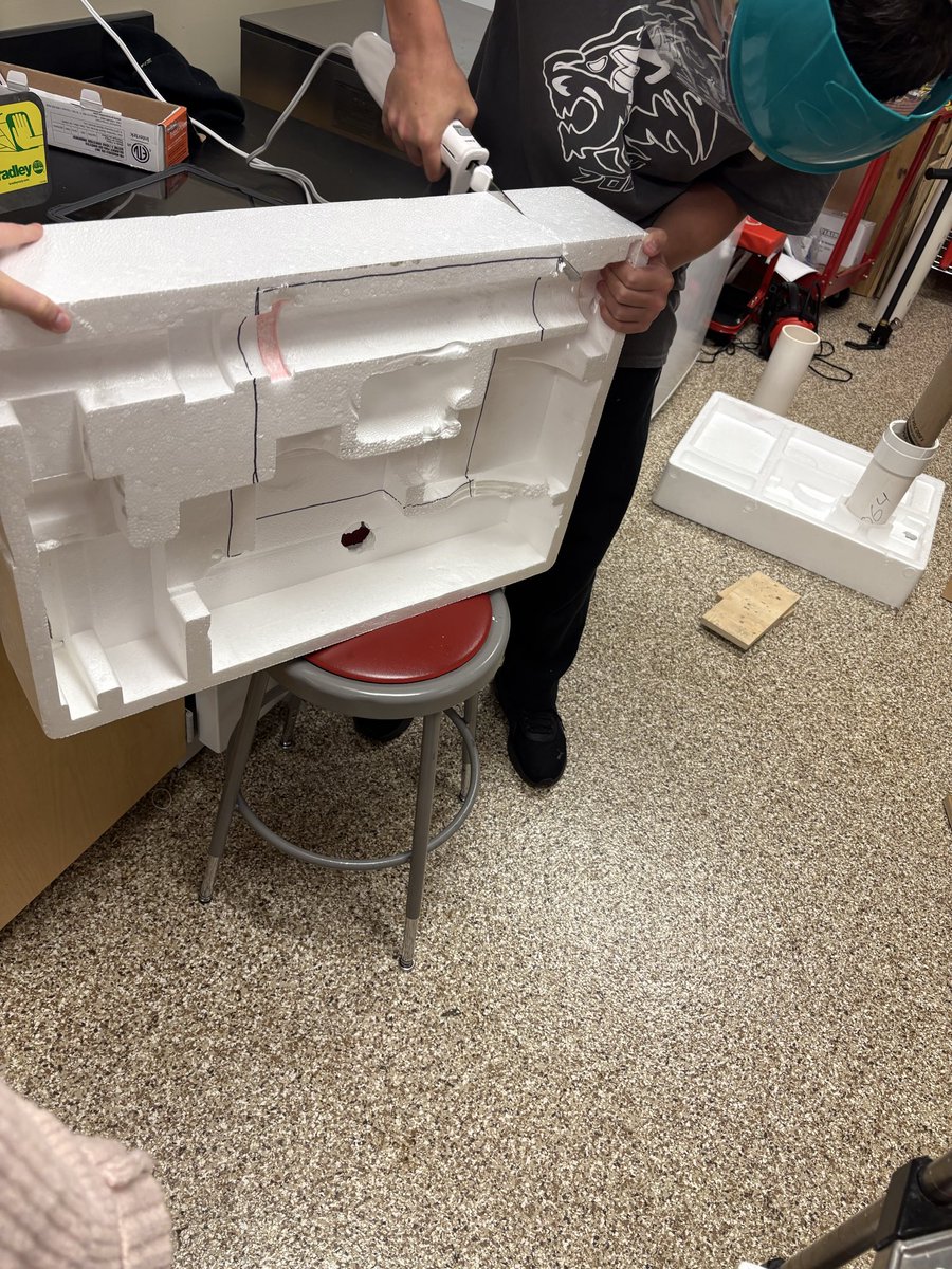VoltronRobotics's tweet photo. What’s happening at Robotics today?  A little Algebra, some history, building small robots, and practice driving FiahFace. @clearwave.fiber @first_official_ @lansing_high_school_usd469 #stemeducation https://t.co/k4yMrZZMiu