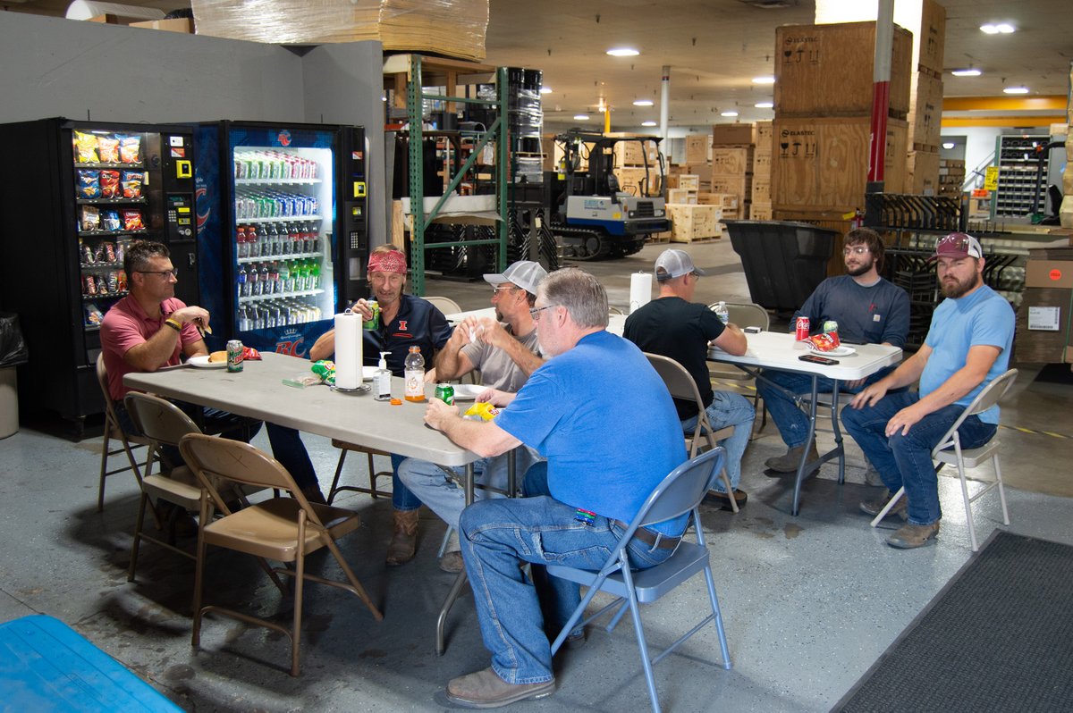 EMPLOYEE APPRECIATION - Elastec recently had a cookout in appreciation for the work employees have done preparing for the Fall Workshop.